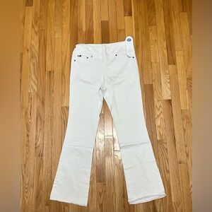 DG2 by Diane Gilman Classic White Wide Leg Jeans